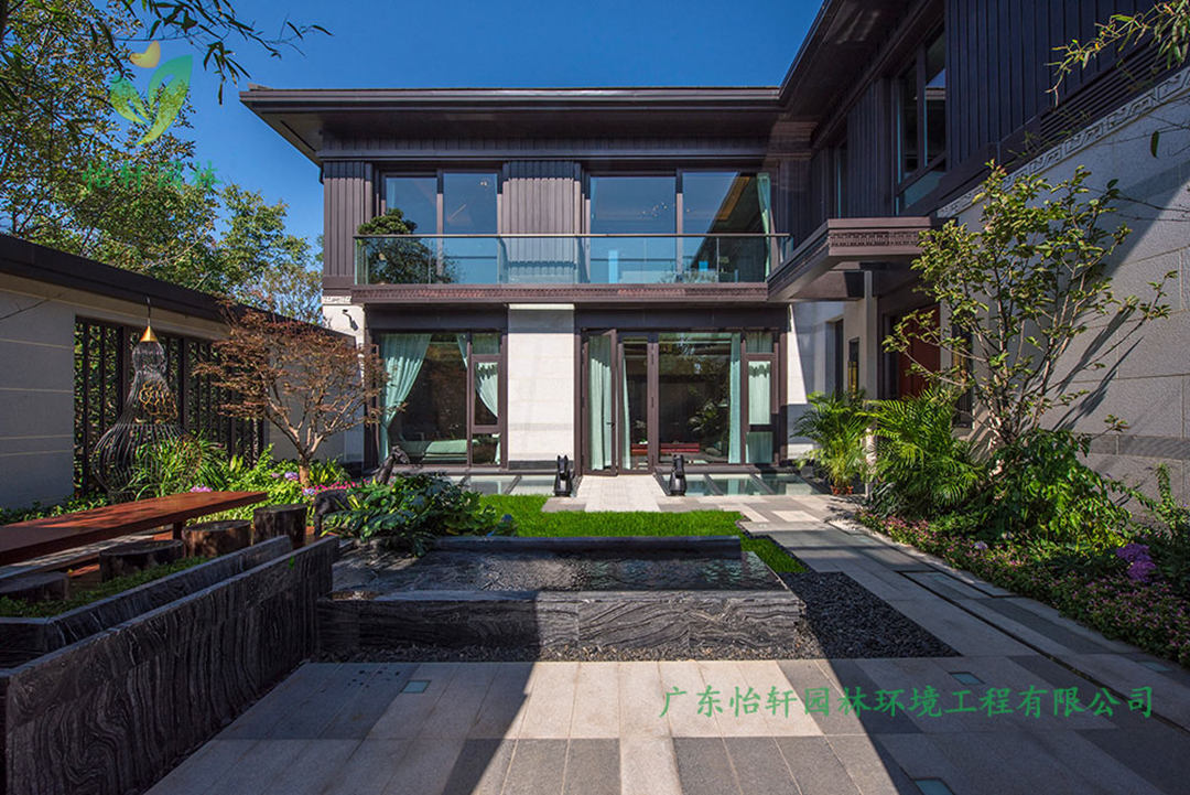 萬(wàn)科觀(guān)承別墅園林綠化工程實(shí)景圖